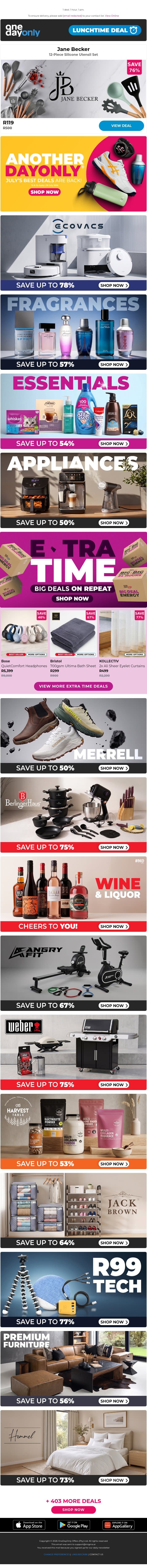 76% OFF? You’re all set! 🥄 email from Odo screenshot