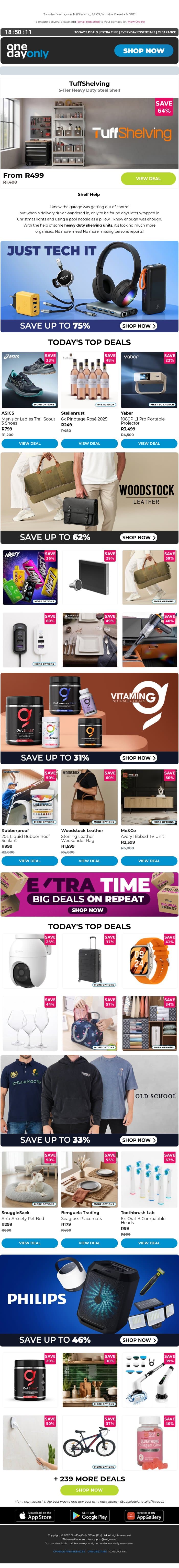 We organised you up to 80% OFF! 🤩 email from Odo screenshot