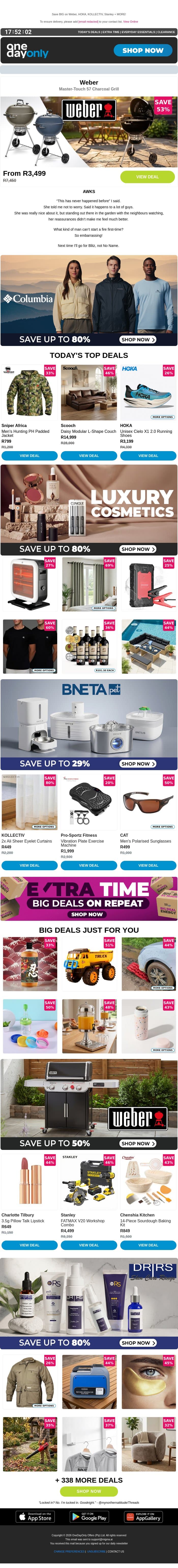 Up to 80% OFF? That’s a sizzling saving! 🔥 email from Odo screenshot