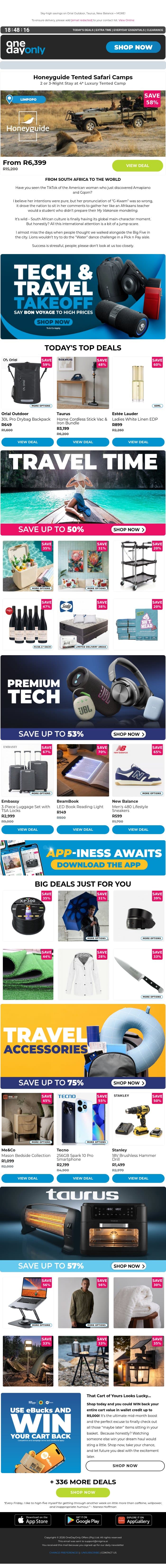 Up to 85% OFF the jet-set reset ✈️ email from Odo screenshot