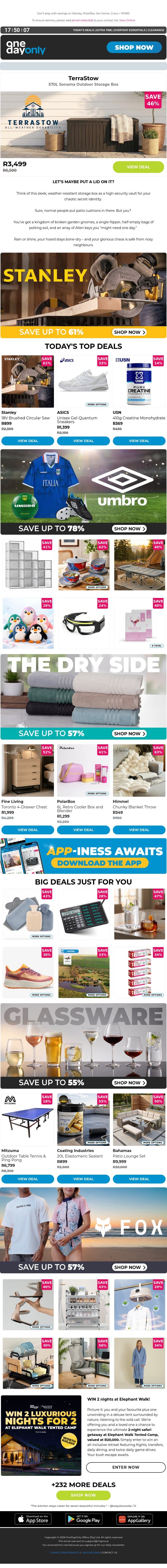 Up to 80% OFF: You’ve got to try! 🏉 email from Odo screenshot