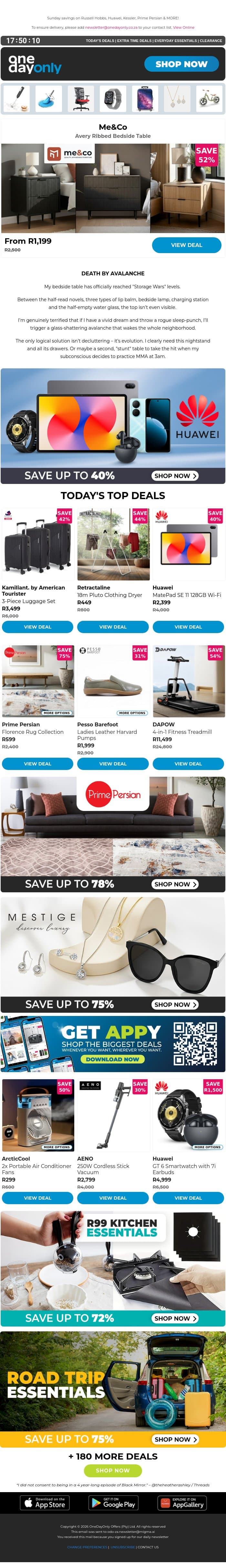 Up to 78% OFF your Januworries 💸 email from Odo screenshot