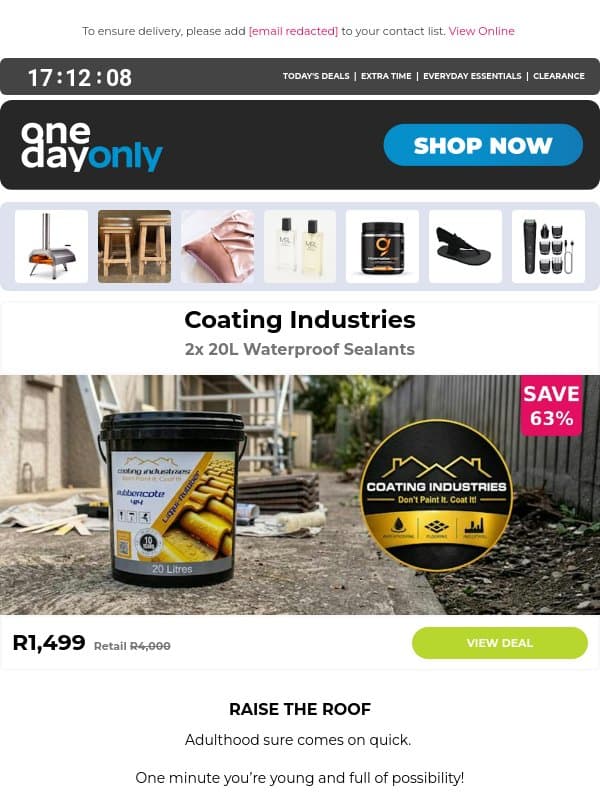 Up to 88% OFF? Seal the deal! 💧 email from Odo