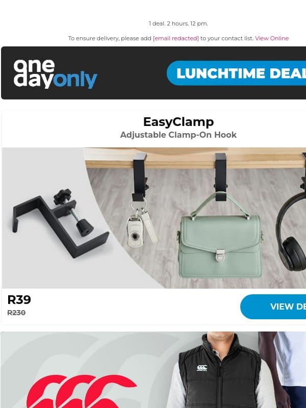 Hook this deal for only R39! 😯 email from Odo