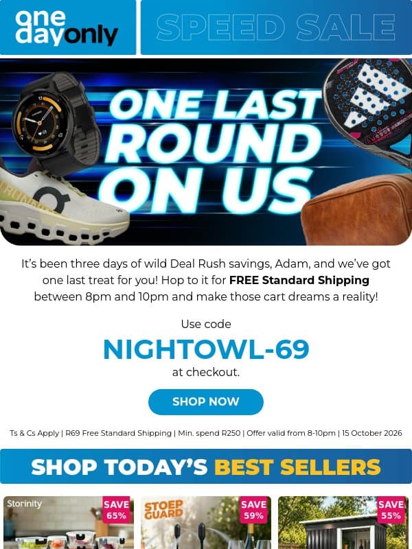 Don’t miss the FREE Shipping finale 👀 email from Odo