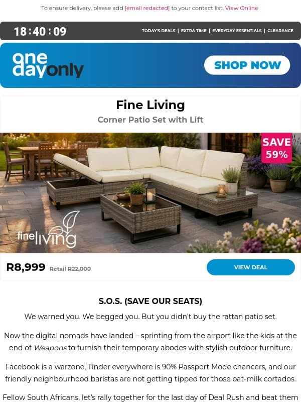 Deal Rush dynamite: Get up to 80% OFF 🧨 email from Odo