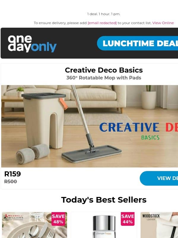 R159? Dirt doesn’t stand a chance! ✨ email from Odo