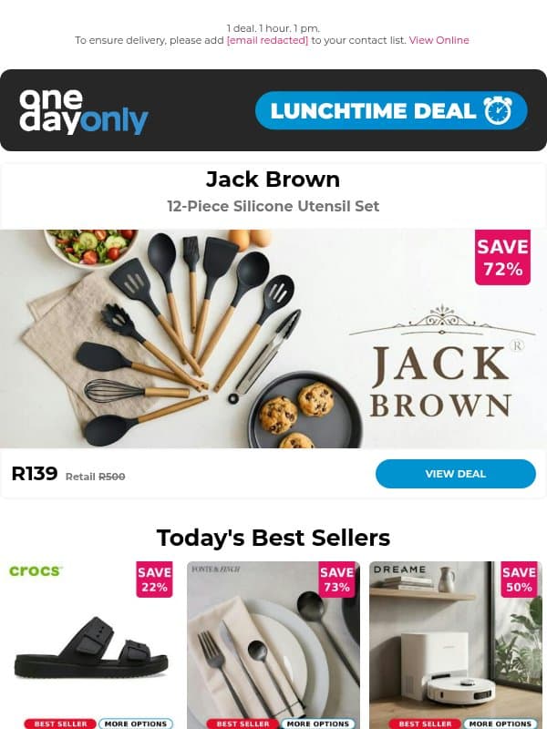 Ready to whisk it all for R139? 🤪 email from Odo