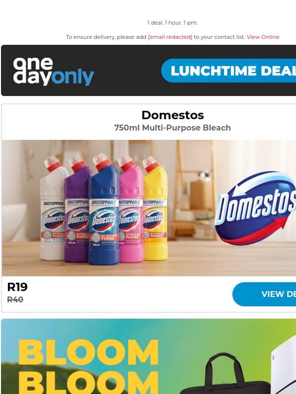 This R19 deal really cleans up ✨ email from Odo