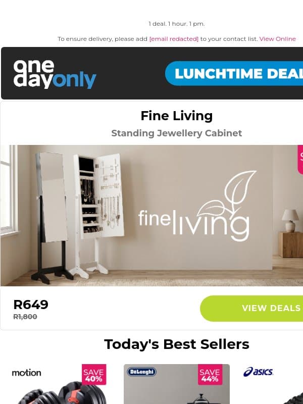 64% OFF is looking good 🤩 email from Odo