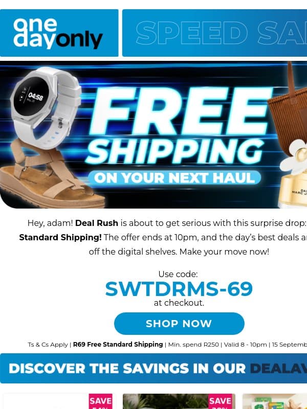 Surprise! FREE Shipping just landed 🚀 email from Odo