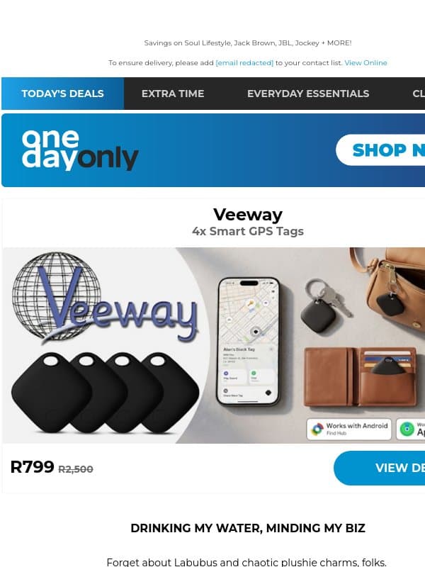 Tag! Here’s up to 80% OFF 😉 email from Odo