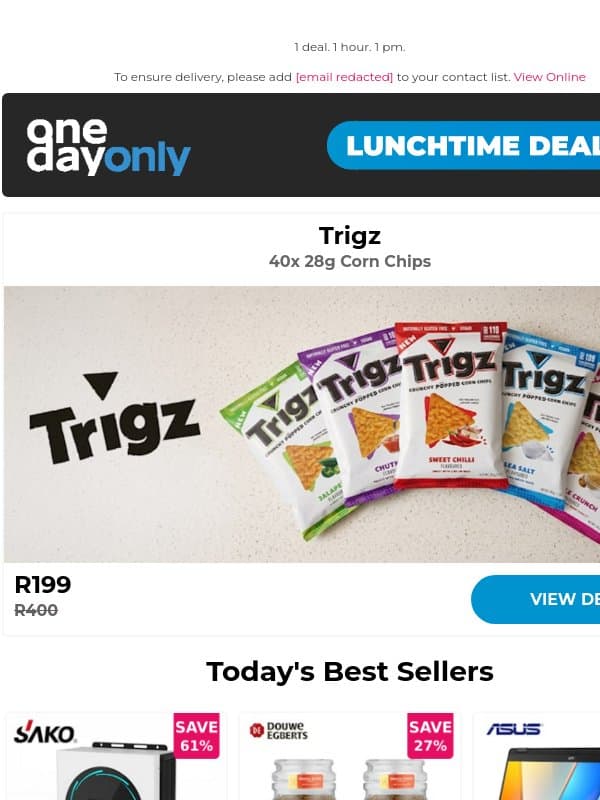 R199? This deal is popping off! 🌽 email from Odo