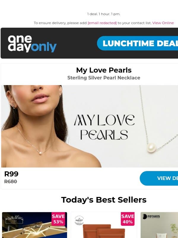 R99! Absolute pearler of a deal! 🫧 email from Odo