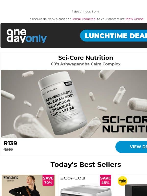 R139? Don’t sleep on this saving! 😴 email from Odo