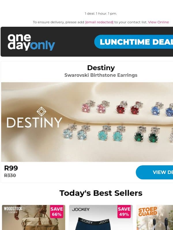 The stars aligned for a R99 deal ⭐ email from Odo