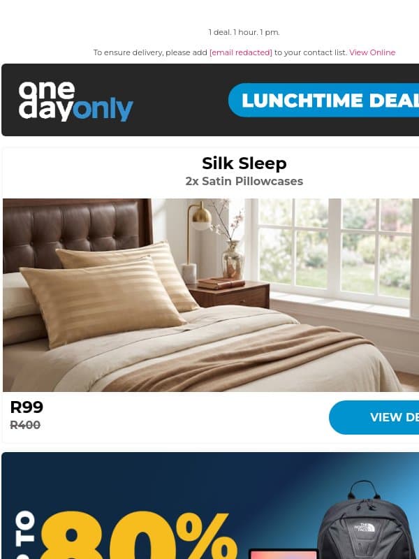 Rest assured, this duo is R99 🛏️ email from Odo
