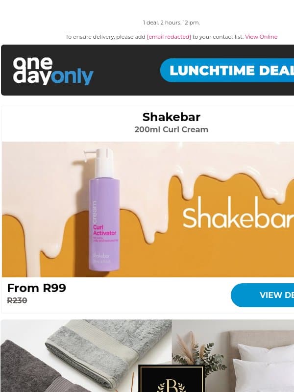 Treat yourself for R99! 🧖 email from Odo