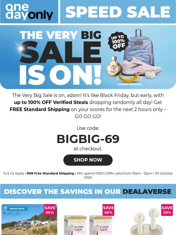 The Black Friday warm up has begun! 🫨 email from Odo