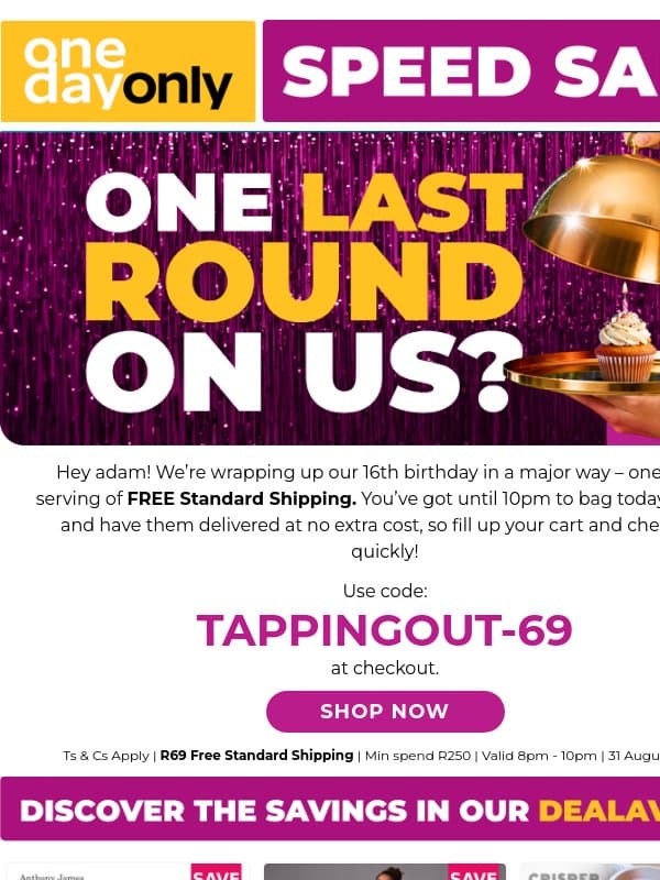 It’s almost a wrap on our birthday! 🎊 email from Odo