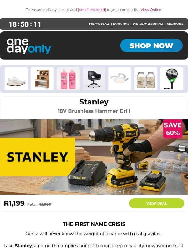 Heavyweight savings up to 76% OFF 🏋️‍♂️ email from Odo