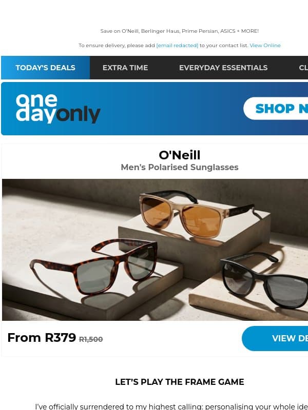 Up to 75% OFF Day is here! 😃 email from Odo