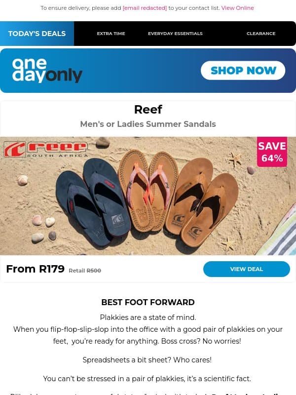 Up to 80% OFF? Shoe-la-la! 🩴 email from Odo