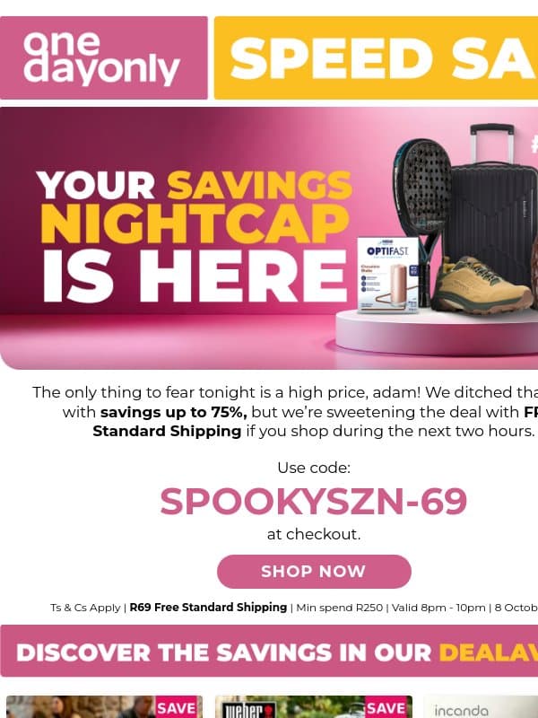 Scared of a lil’ FREE Shipping? 👻 email from Odo