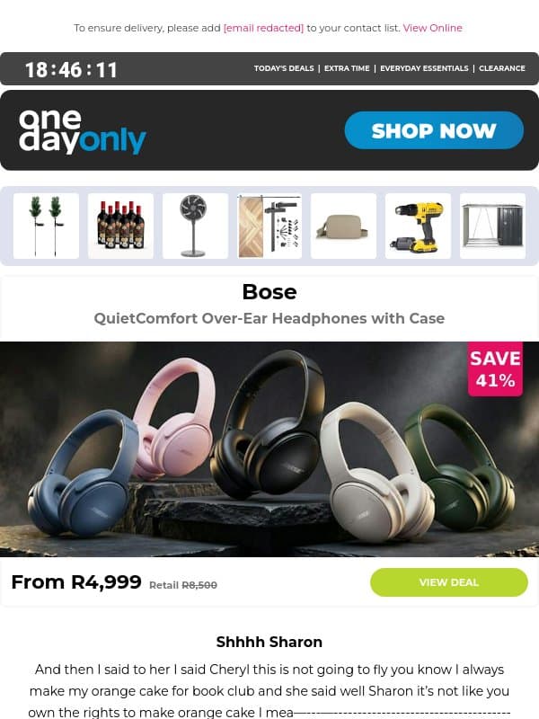 Up to 79% OFF? Music to our ears! 🎧 email from Odo