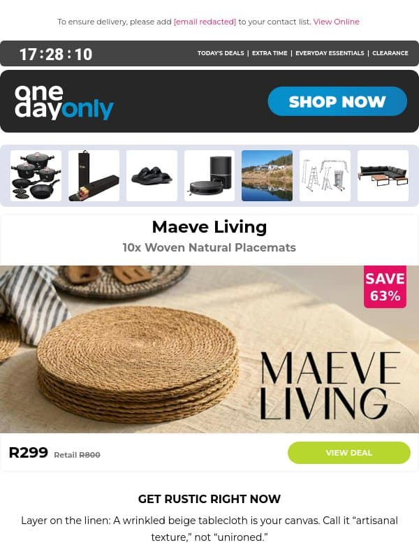Up to 81% OFF? That’s a feast! 😋 email from Odo