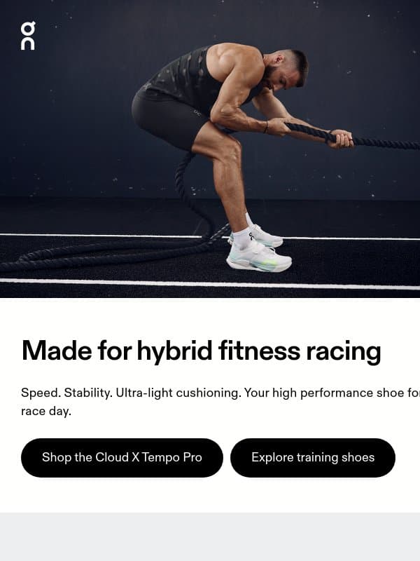 New: The Cloud X Tempo Pro email from On