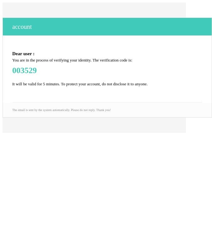 account identity verification email from OnePlus screenshot