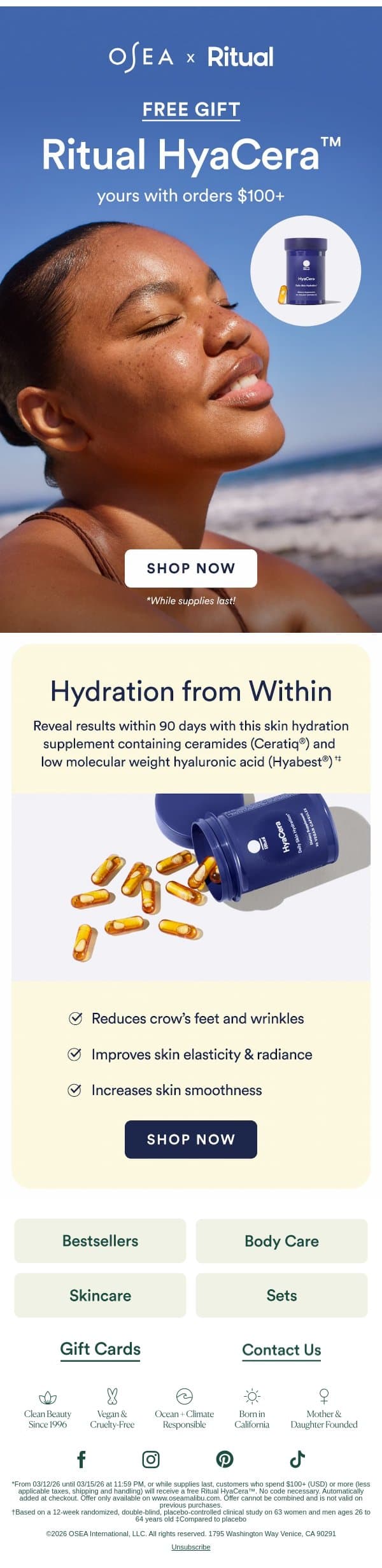 Your FREE Gift From Ritual email from OSEA screenshot