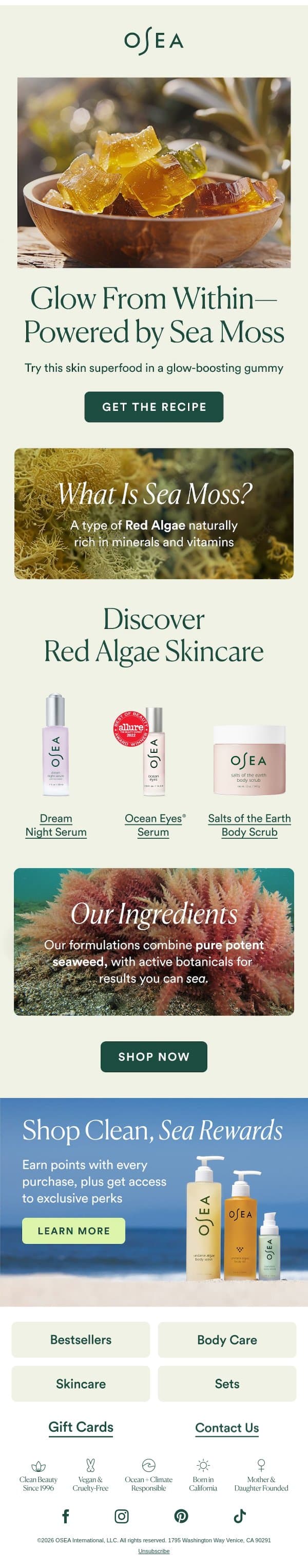 Start Your Day With This Superfood email from OSEA screenshot