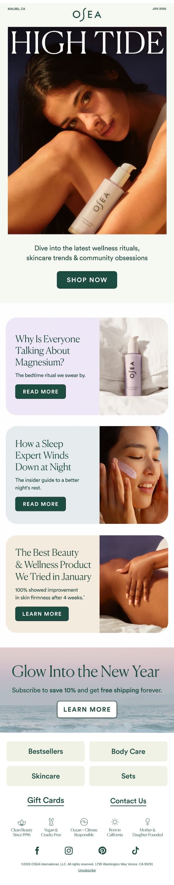 Why Is Everyone Talking About Magnesium? email from OSEA screenshot