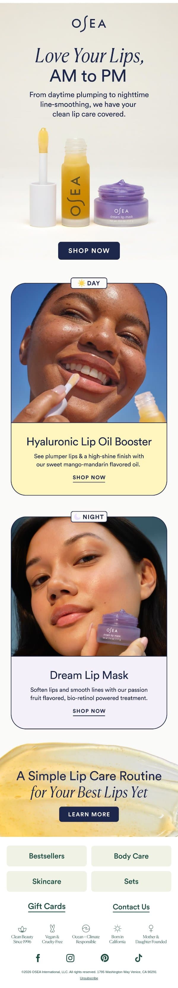 Transform Your Lips With This Dynamic Duo 👄 email from OSEA screenshot