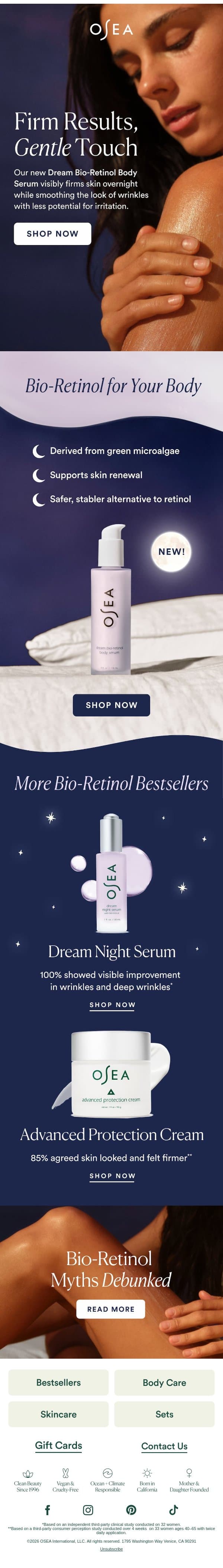 Get Results, Gently email from OSEA screenshot