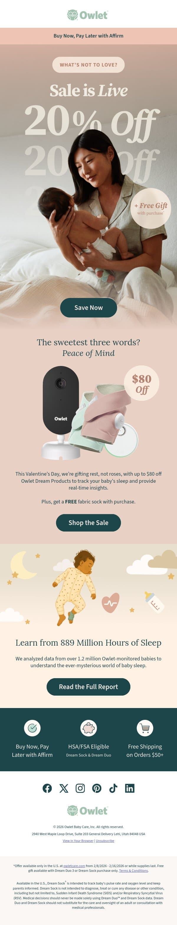 🍬 This sweet deal ends soon! email from Owlet screenshot