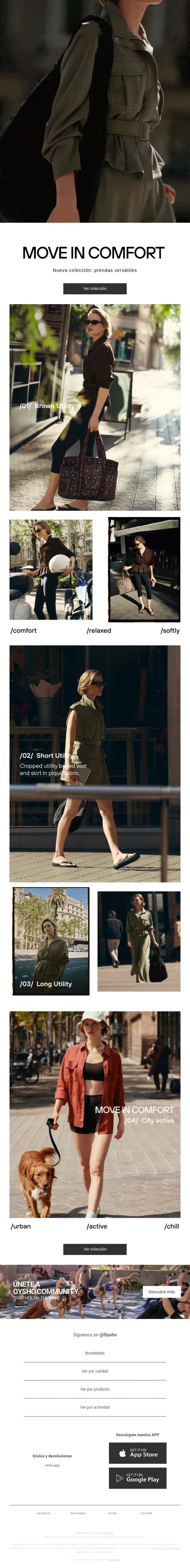 New in | Loungewear email from Oysho screenshot