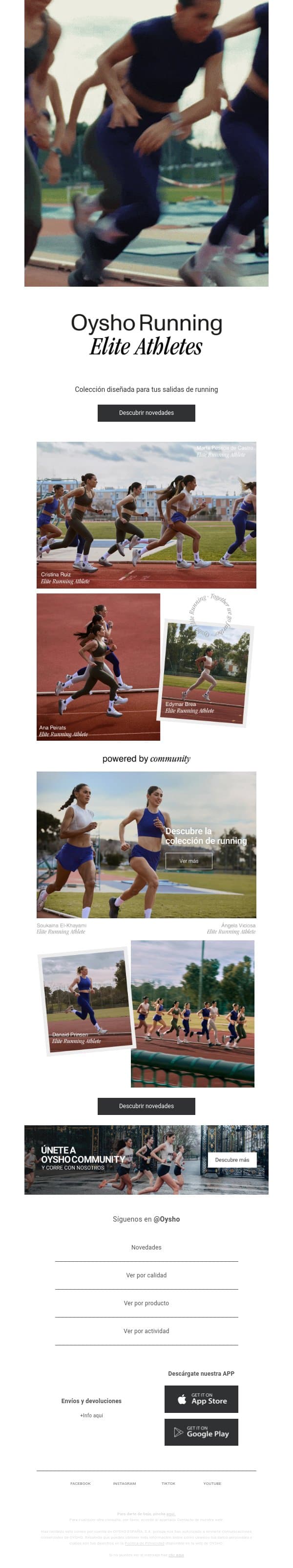 Oysho Running | Elite Athletes email from Oysho screenshot