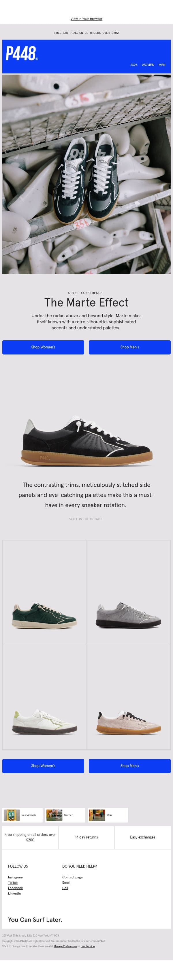 Marte: Quiet Confidence email from P448 screenshot