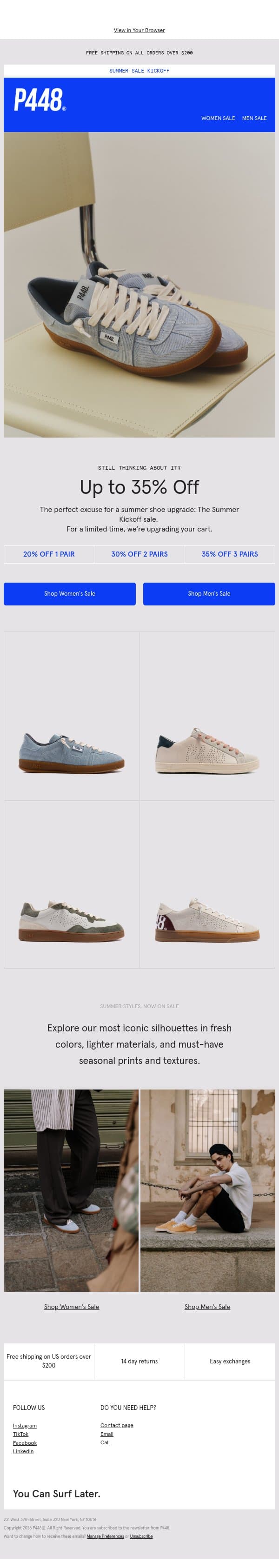 Still Thinking About That Pair? email from P448 screenshot