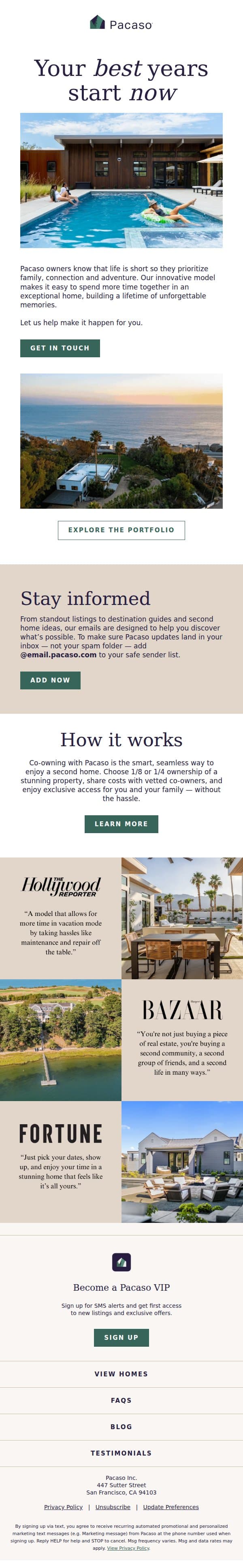 Welcome to Pacaso 🏠 email from Pacaso screenshot