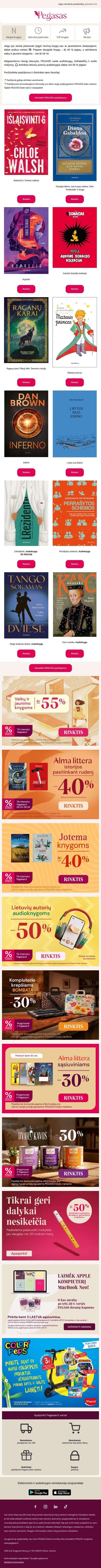 Laikas išsirinkti naują knygą! 📖 email from Pegasas screenshot