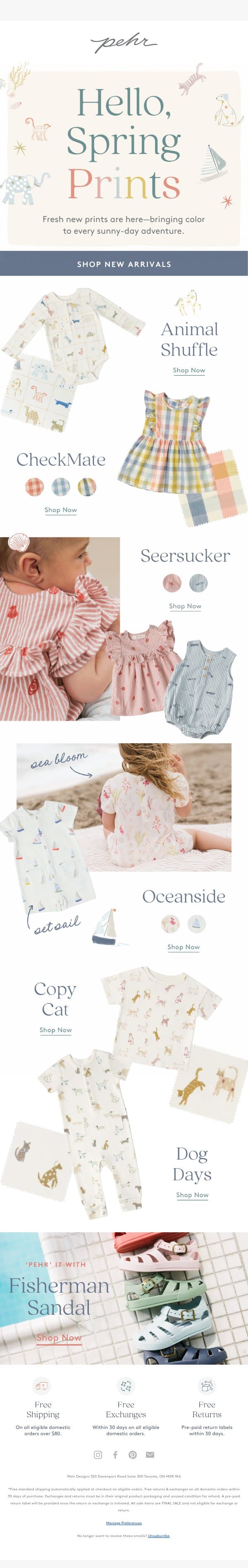 Meet Our New Prints ✨ email from Pehr screenshot