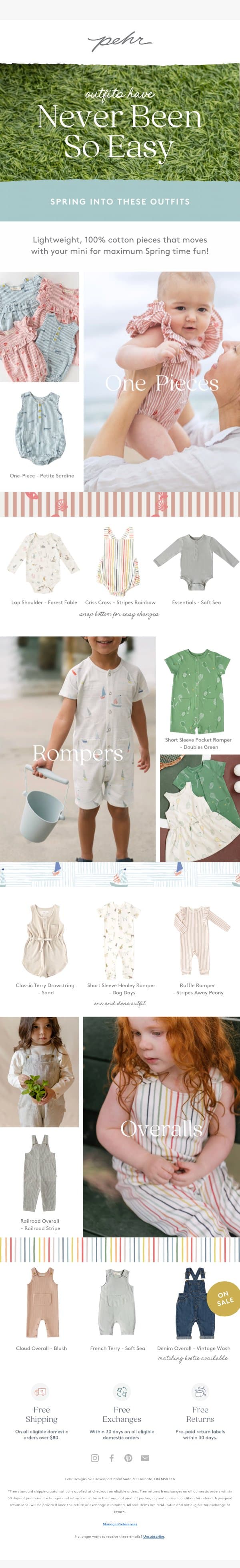 We love these easy on pieces ❤️ email from Pehr screenshot