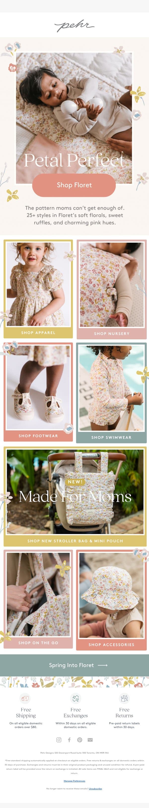 🌸 Open For a Fresh Print email from Pehr screenshot