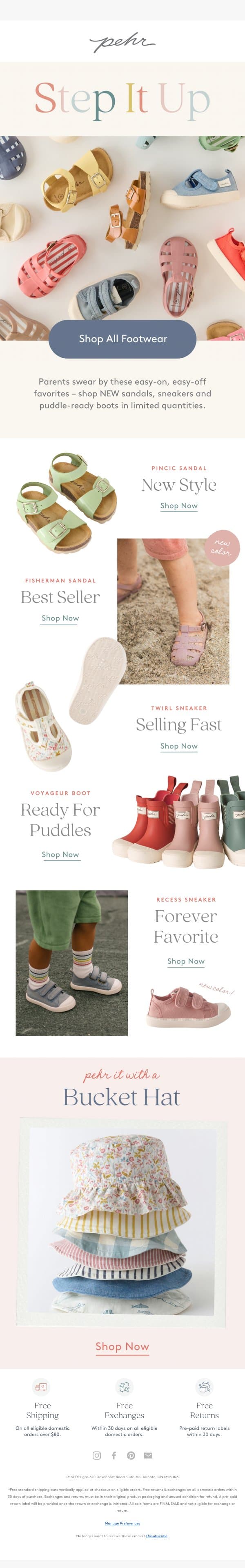 Ready, Set, Step email from Pehr screenshot