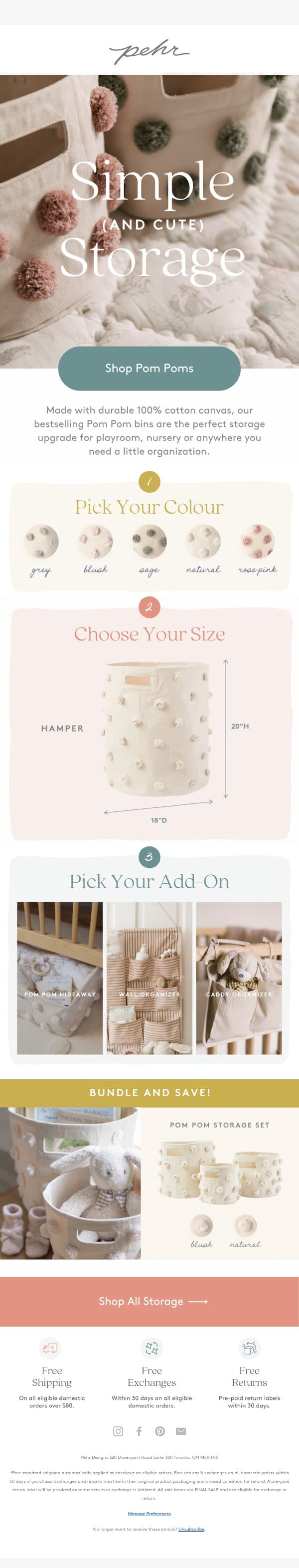 Your Playroom Upgrade Is HERE… email from Pehr screenshot