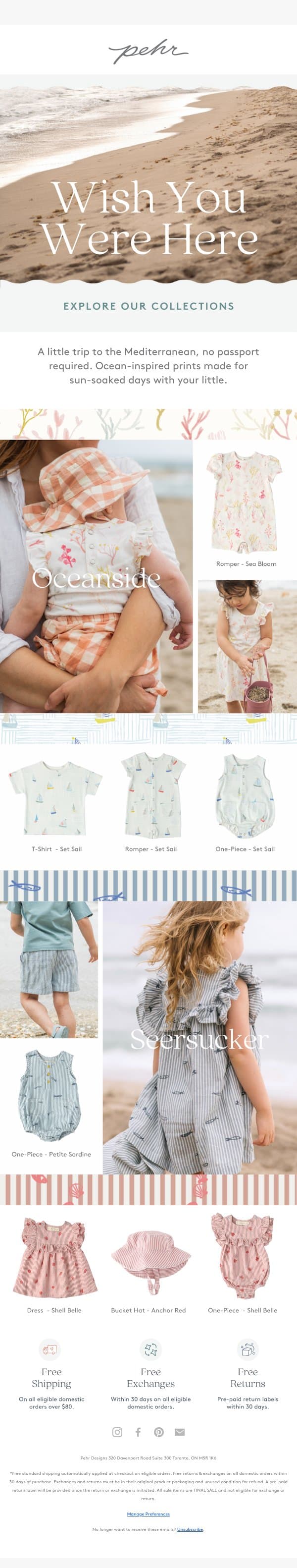 A Little OOO Inspo 🌊 email from Pehr screenshot